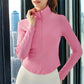 Zip-Up Turtleneck Activewear Top