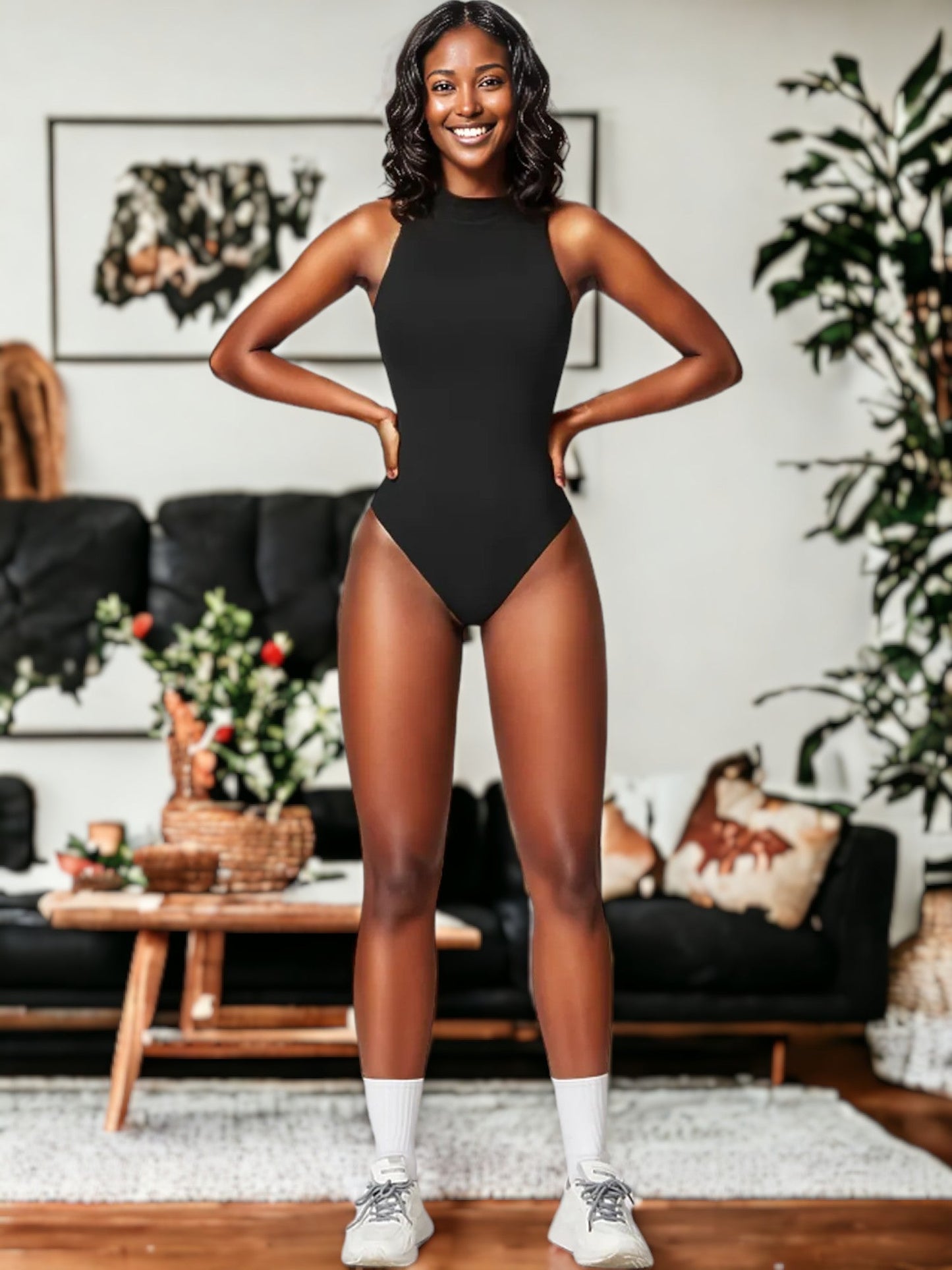 Tight One-Piece Sports Jumpsuit