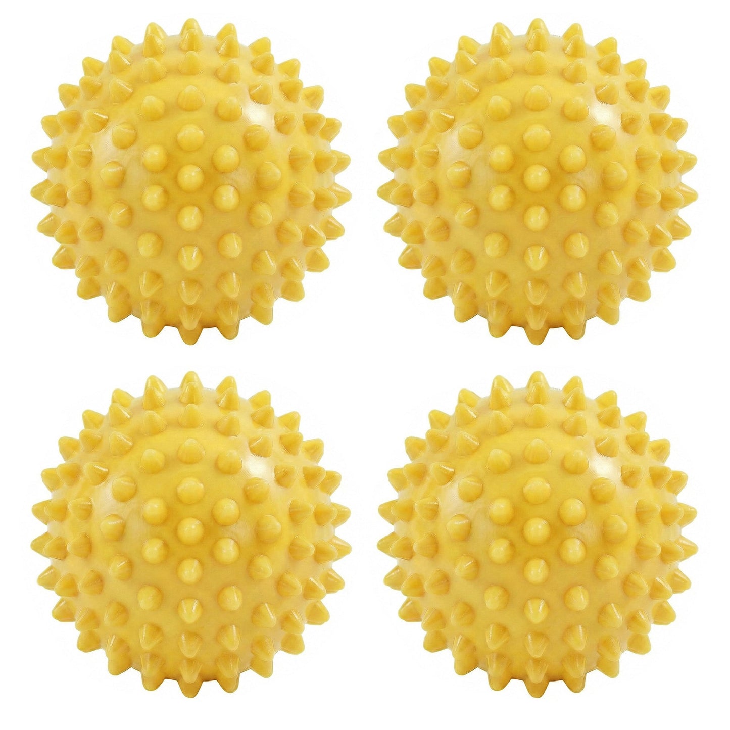 4-PC Spiky Massage Ball for Muscle Relief and Trigger Point Therapy