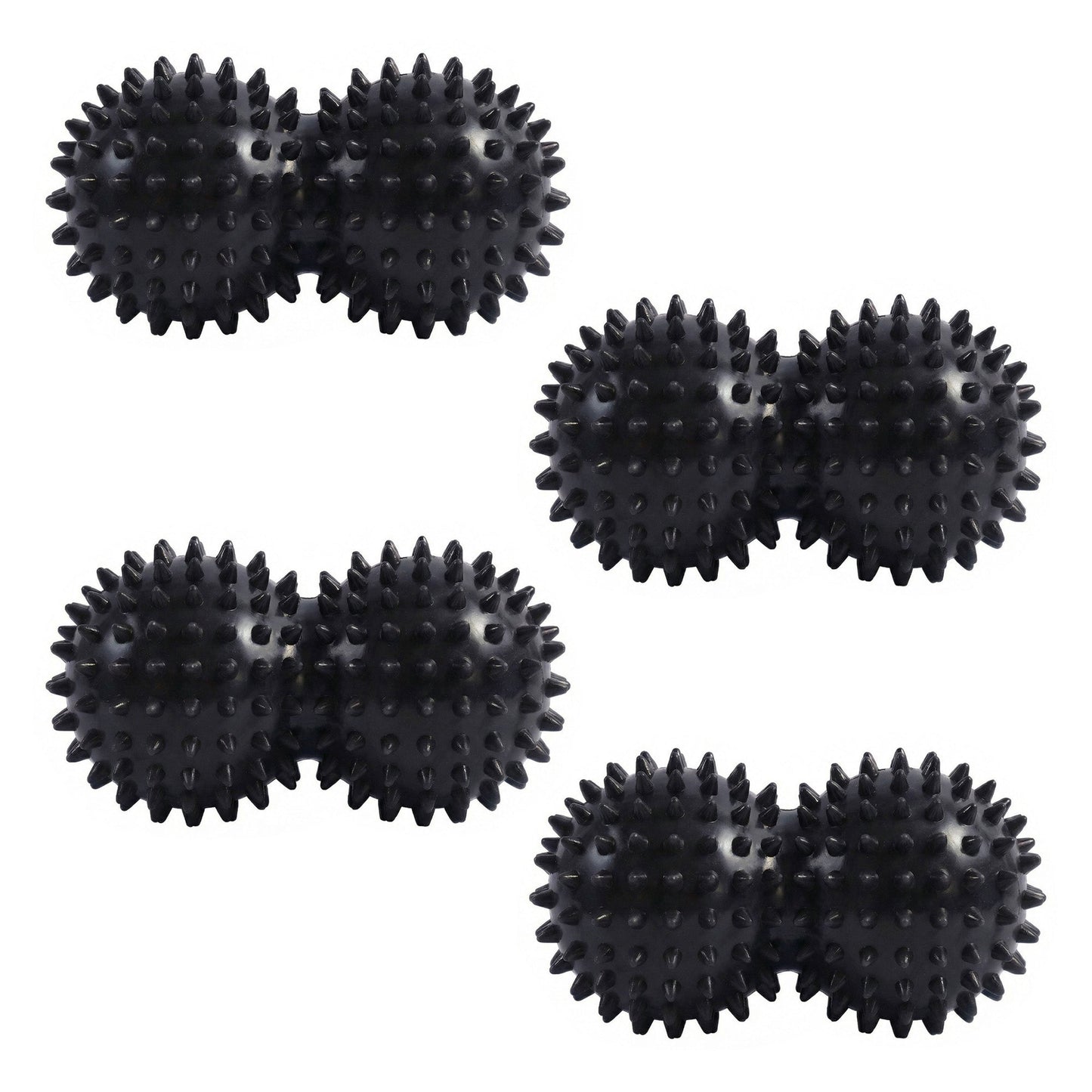 4-PC Textured Peanut Massage Ball for Deep Tissue Spine and Muscle Relief