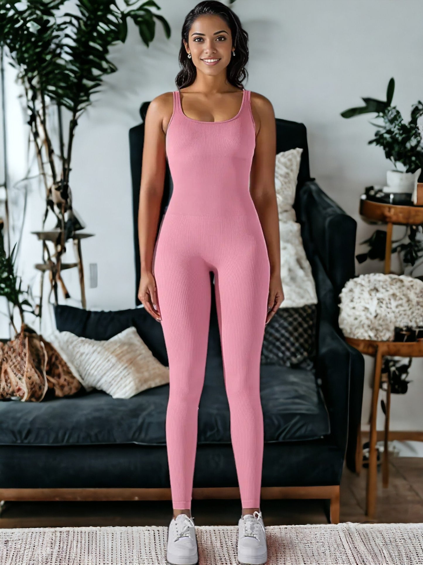 One-Piece Tight Collar Yoga Sports Jumpsuit