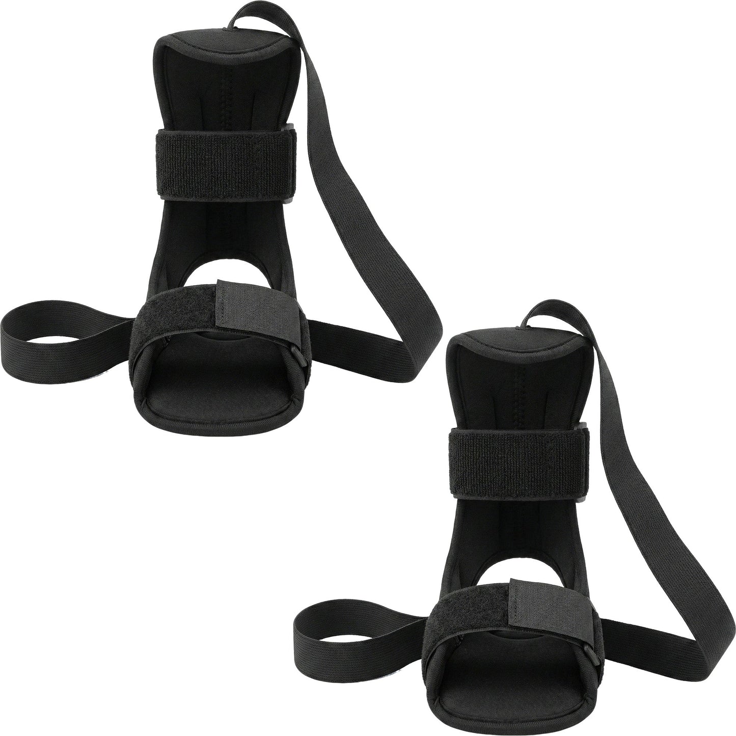 2-PC Stretch Strap with Foot Support Adjustable Yoga Flexibility Band