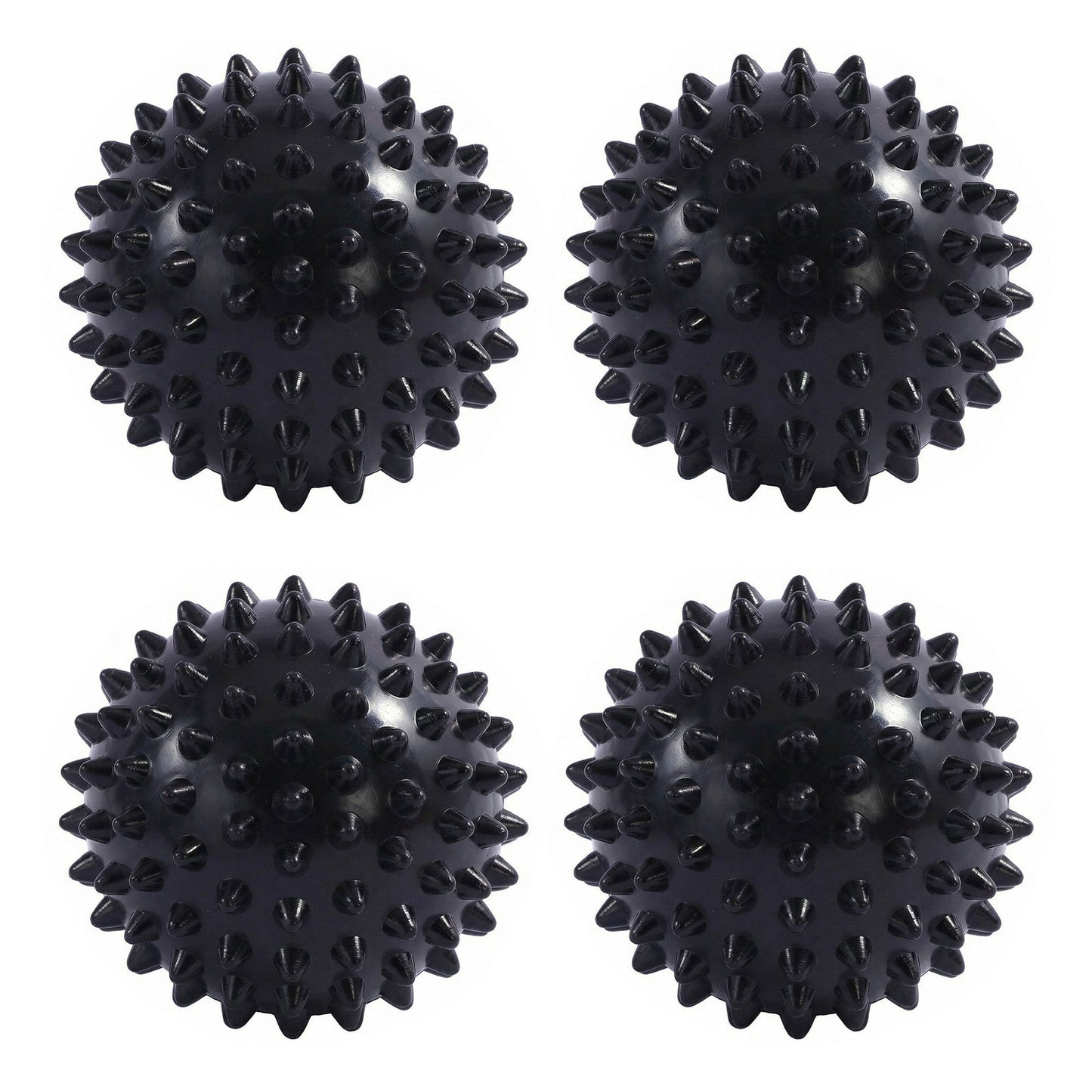 4-PC Spiky Massage Ball for Muscle Relief and Trigger Point Therapy