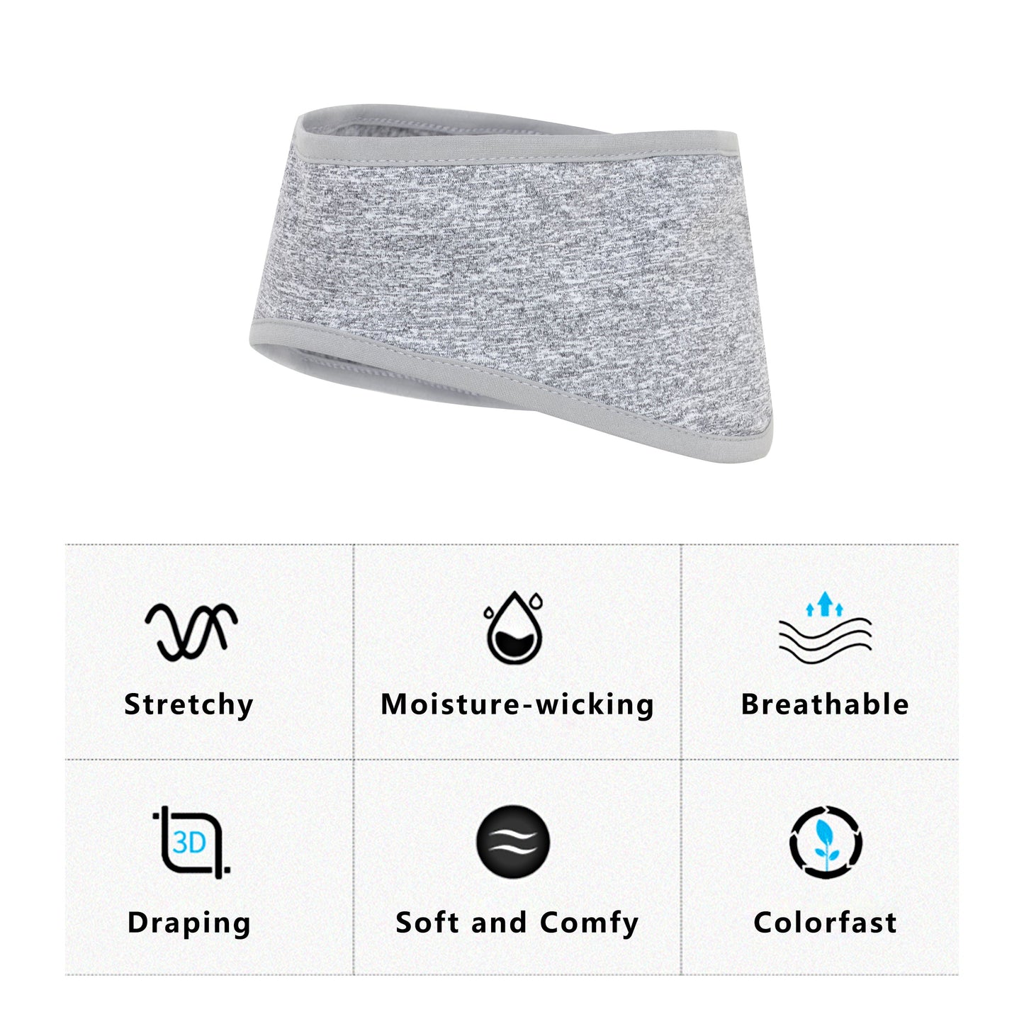 Sports Headband Moisture-Wicking for Running Workouts Exercise Men and Women Winter Ear Warmer