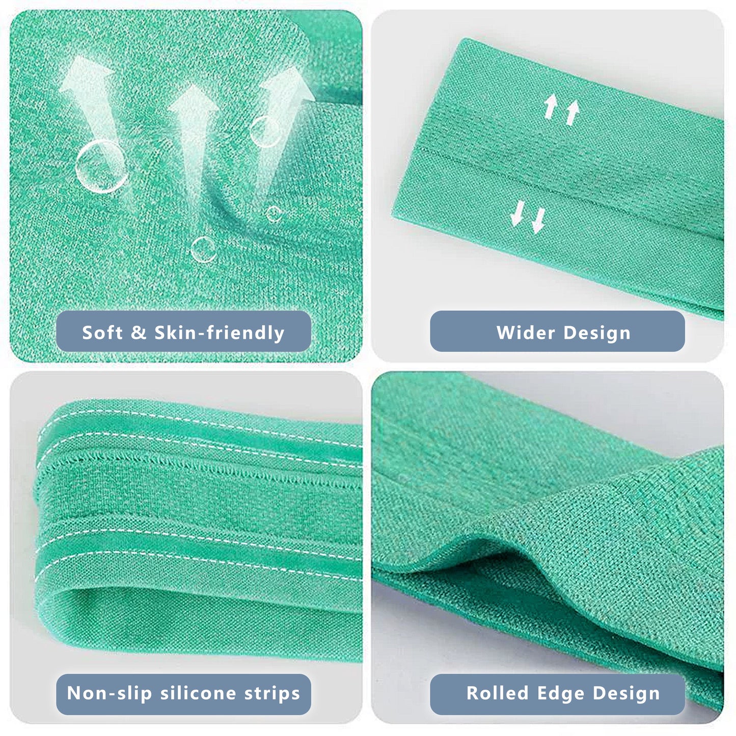 No Damage Stretchy Headbands Moisture-Wicking Quick-Dry for Sports Running Yoga Workouts Unisex