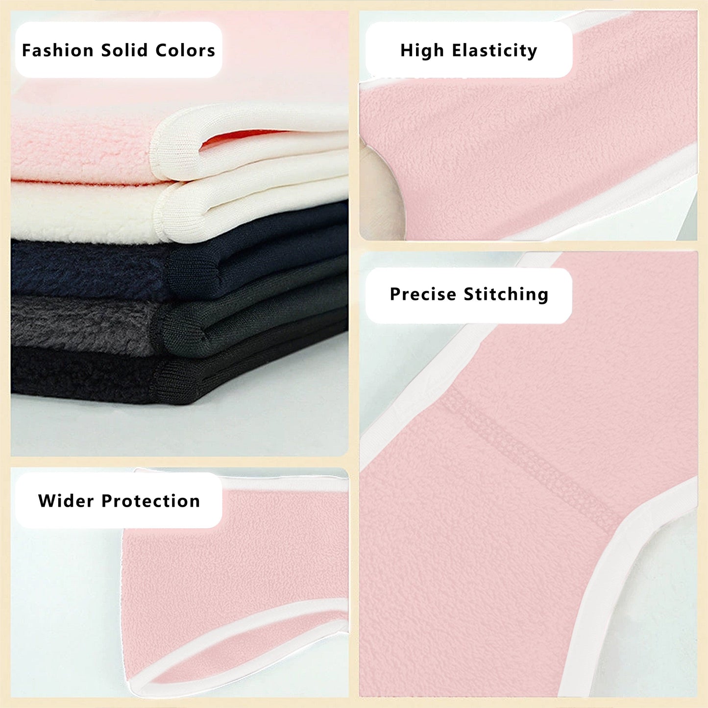 Winter Fleece Headband Ear Warmer Comfy Moisture-Wicking Windproof for Running Outdoor Activities