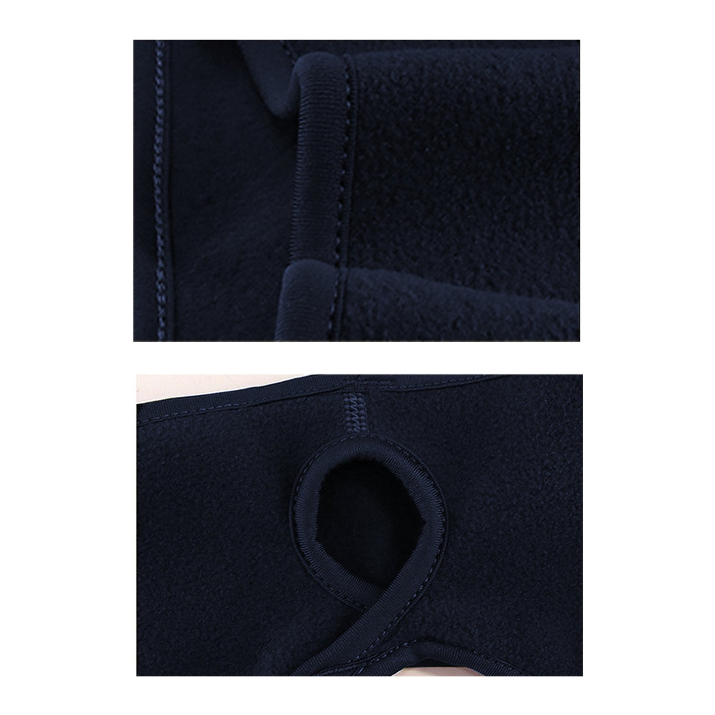 Ponytail Fleece Headband Winter Ear Warmer Moisture-Wicking Windproof for Running Outdoor Sports