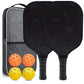 Pickleball Paddle Set with 2 Rackets 4 Balls and Carry Bag