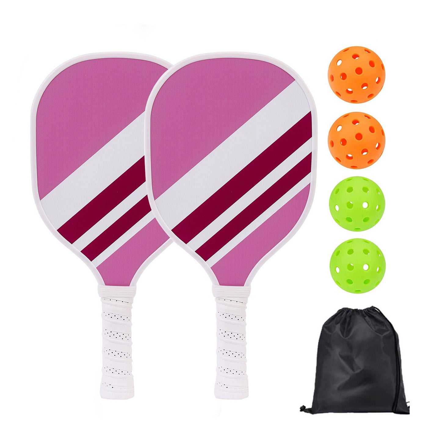 Pickleball Paddle Set 2 Pack Lightweight Rackets for Indoor Outdoor Play