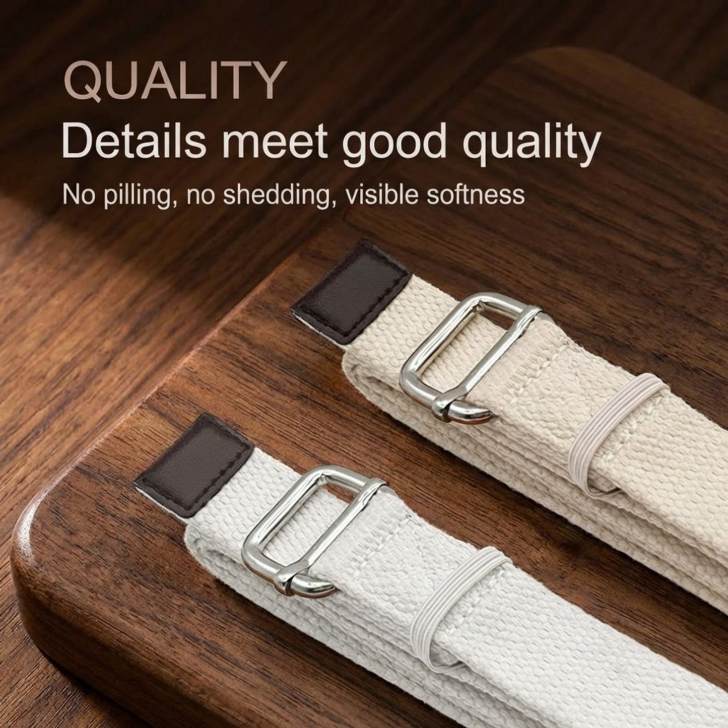 Yoga Stretch Strap 2 Pack Non Elastic Poly Cotton Webbing with Adjustable Metal Buckle for Flexibility Training 71x1in