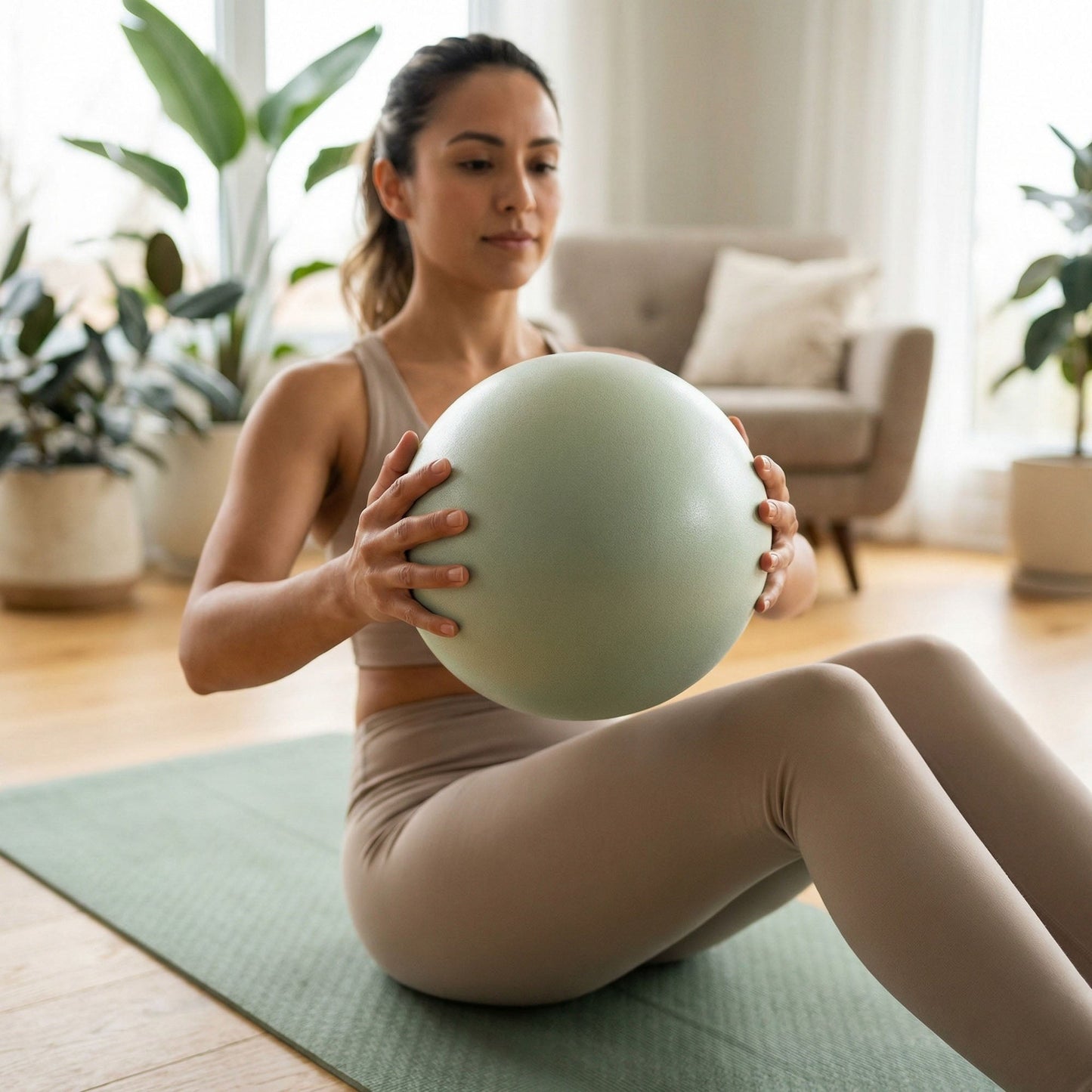 2-PC Mini Exercise Ball for Pilates Yoga Core Stability Training