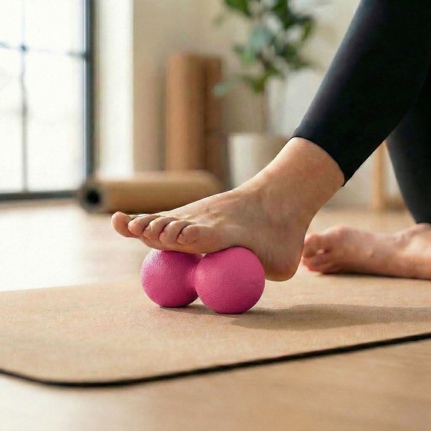 2-PC Peanut Massage Ball for Deep Tissue Back and Foot Muscle Relief