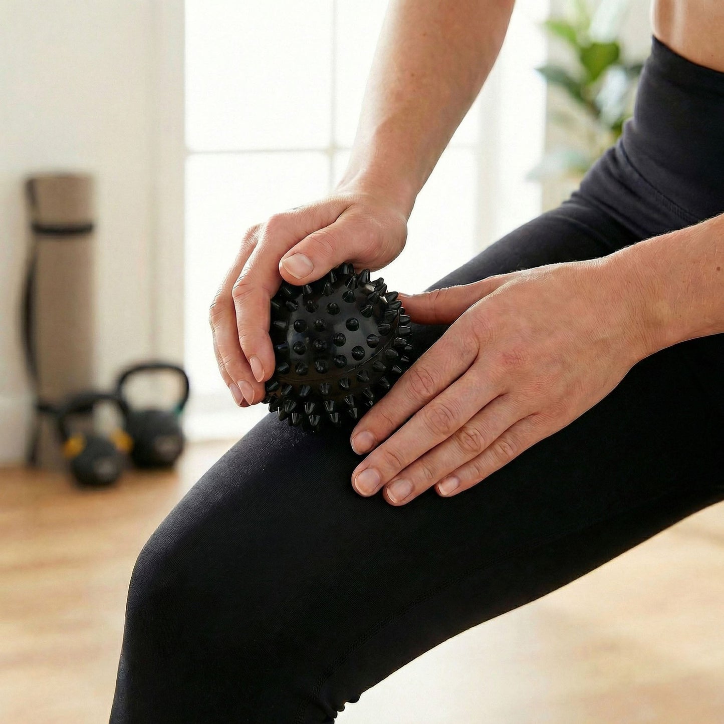 4-PC Spiky Massage Ball for Muscle Relief and Trigger Point Therapy