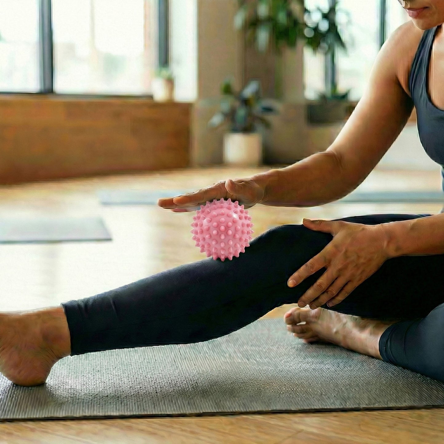 4-PC Spiky Massage Ball for Muscle Relief and Trigger Point Therapy