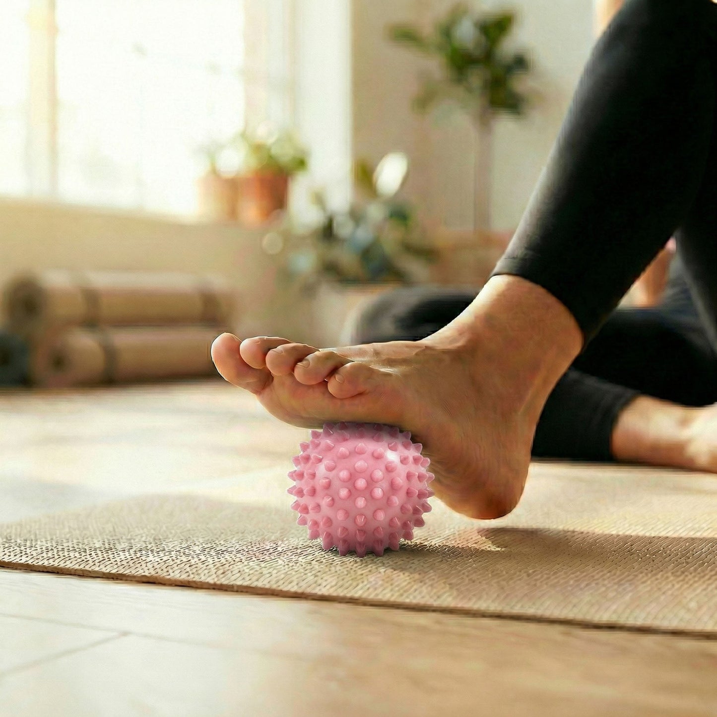 4-PC Spiky Massage Ball for Muscle Relief and Trigger Point Therapy
