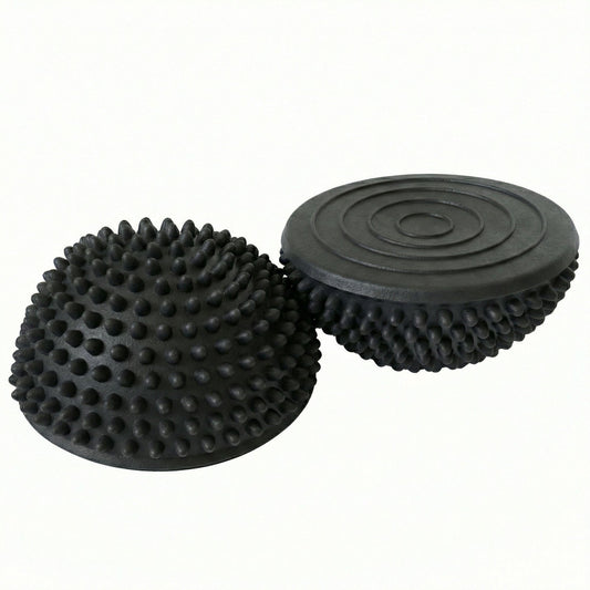 2-PC Half Balance Ball Trainer with Textured Grip Surface for Stability Core Strength