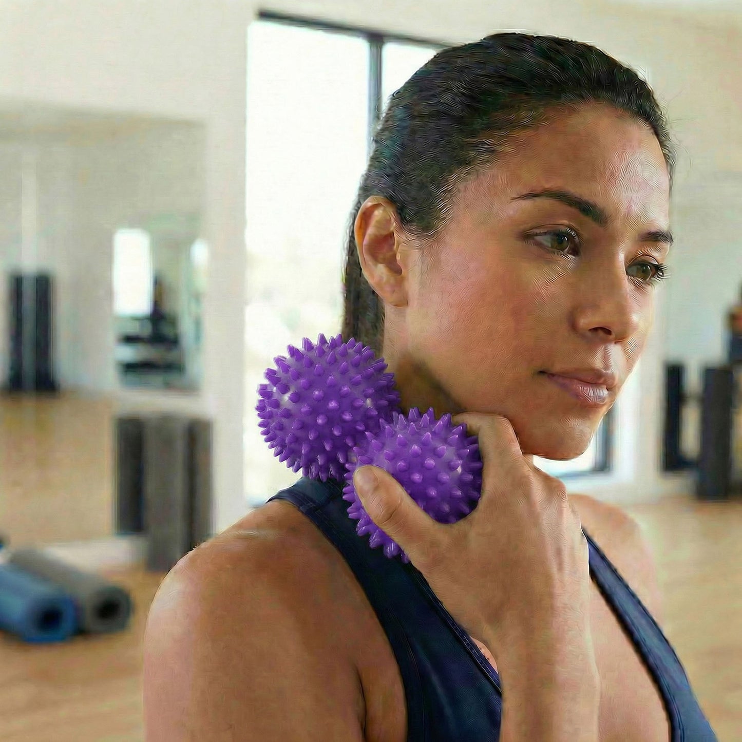 4-PC Textured Peanut Massage Ball for Deep Tissue Spine and Muscle Relief