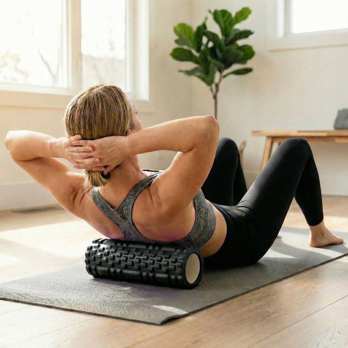 2-PC Textured Foam Roller for Deep Tissue Muscle Recovery and Mobility