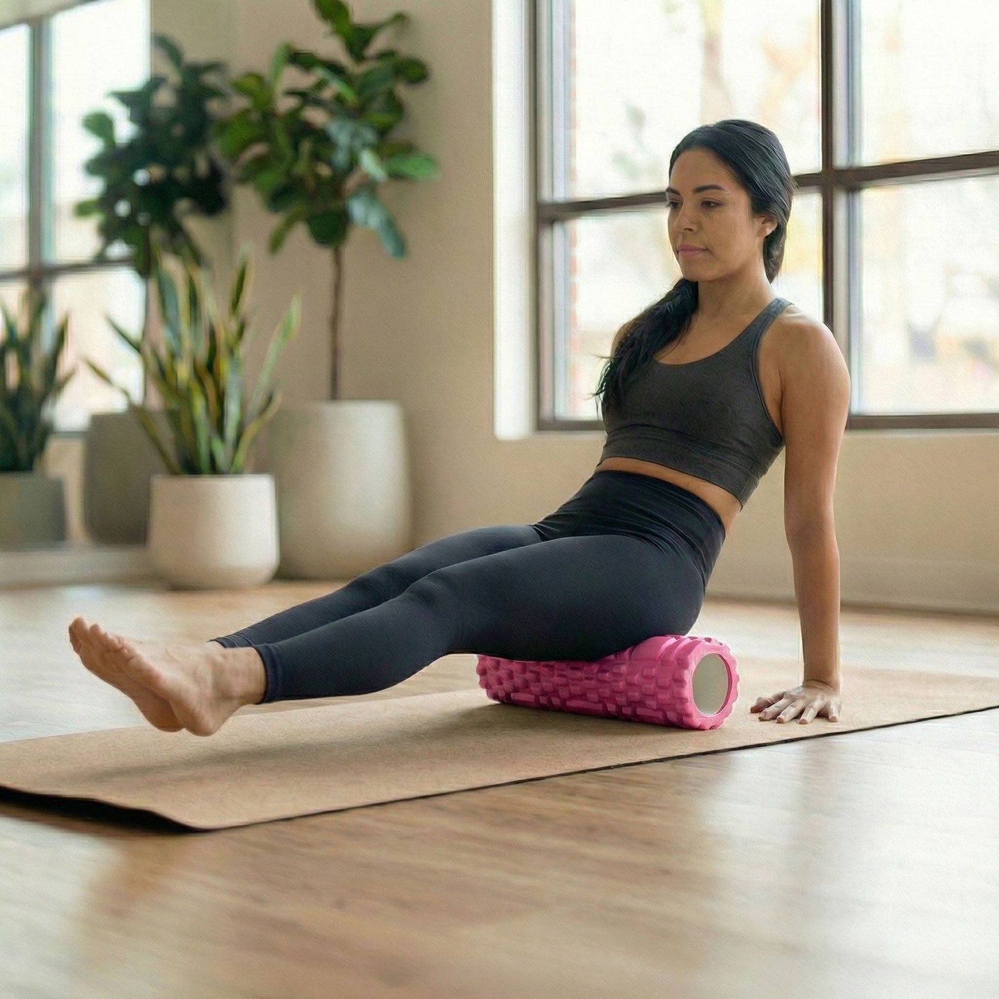 2-PC Textured Foam Roller for Deep Tissue Muscle Recovery and Mobility