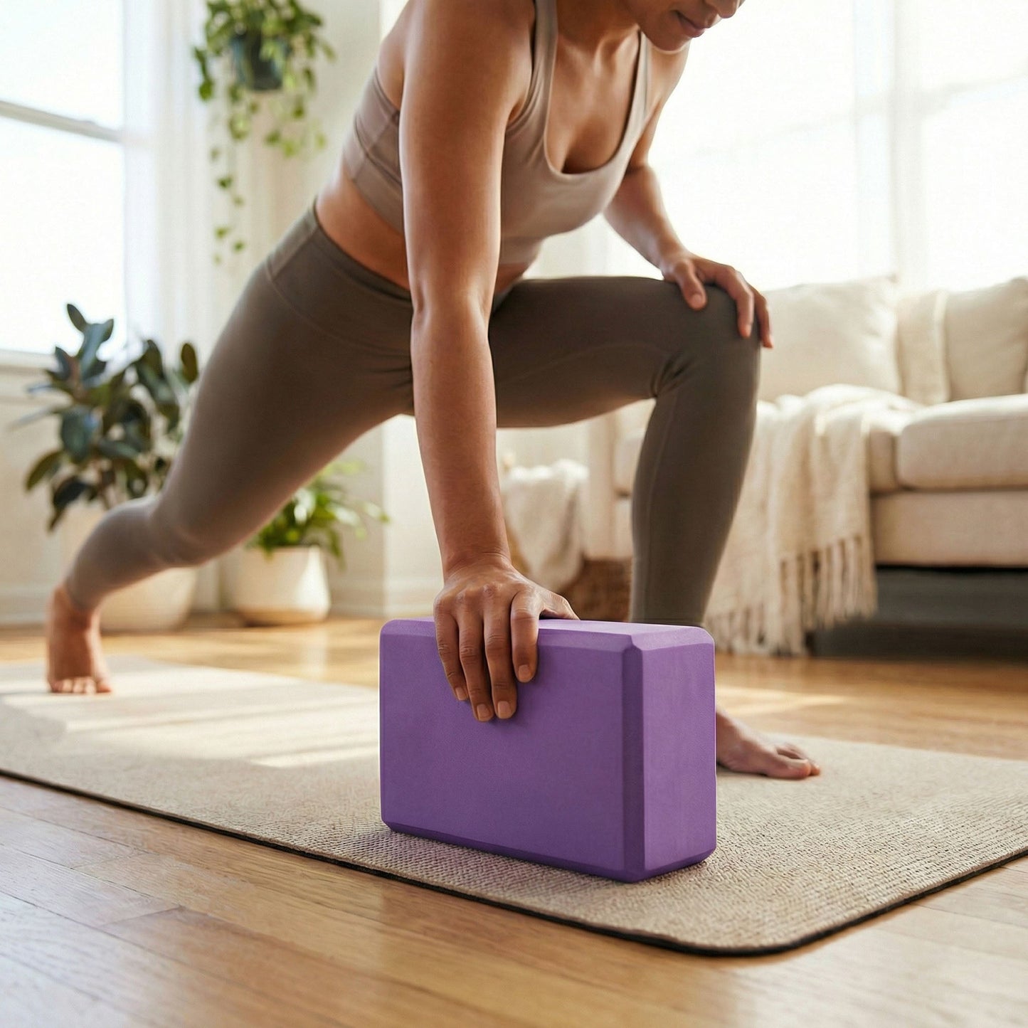 2-PC Yoga Block for Stability Balance and Flexibility Support