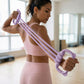 Resistance Exercise Band Bar with Dual Handles Elastic Stretch Training Fitness Tool