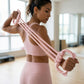 Resistance Exercise Band Bar with Dual Handles Elastic Stretch Training Fitness Tool