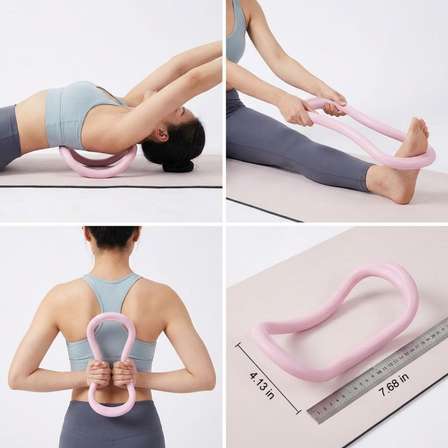 Silicone Leg Massage Tool 2 Pack Curved Arc Design Flexible Calf and Leg Support Accessories 7.7x4.1in