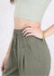 Drawstring Waist Pleated Detail Jogger