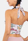 Tie Neck Floral Sports Top