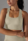 Textured Racerback Sports Bra