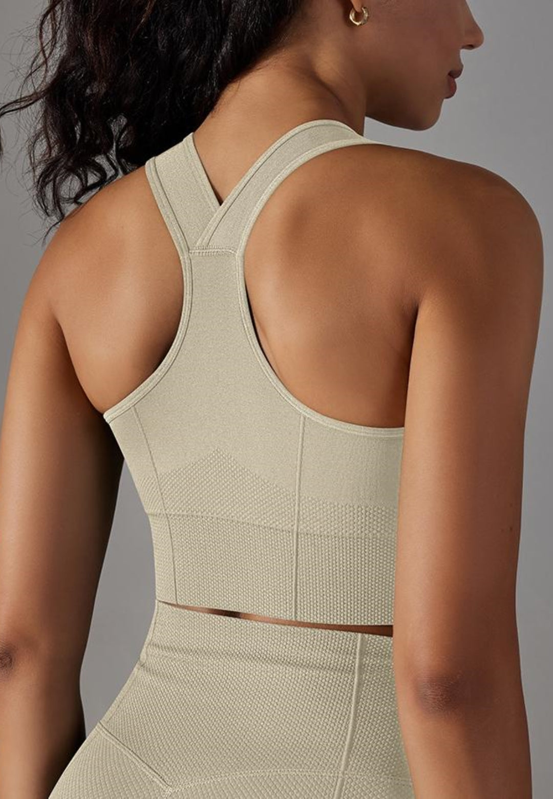 Textured Racerback Sports Bra