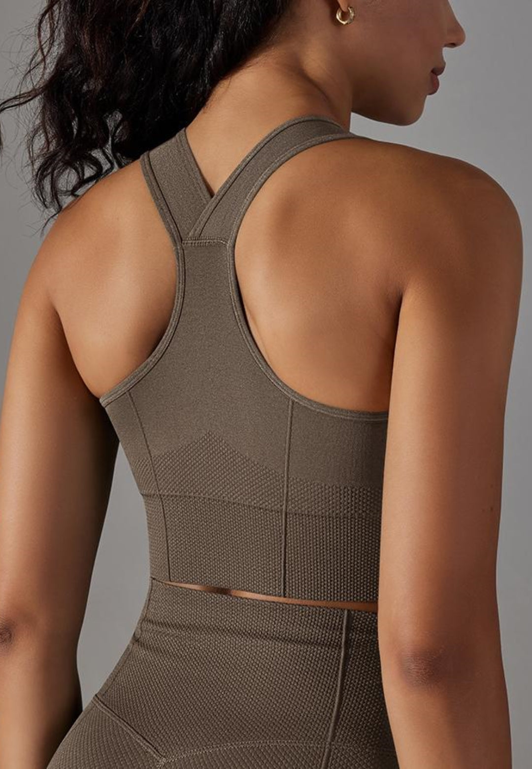 Textured Racerback Sports Bra