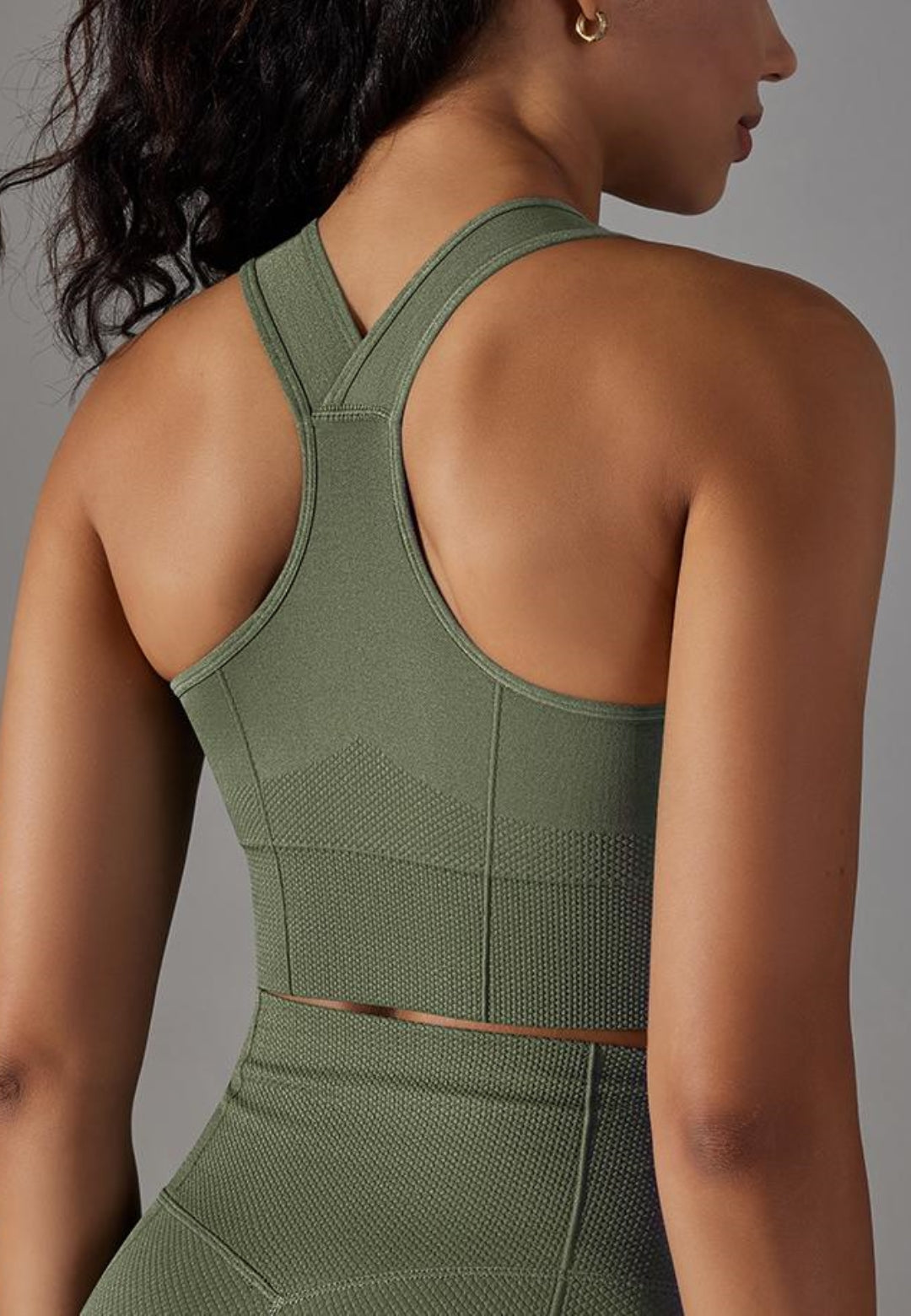 Textured Racerback Sports Bra