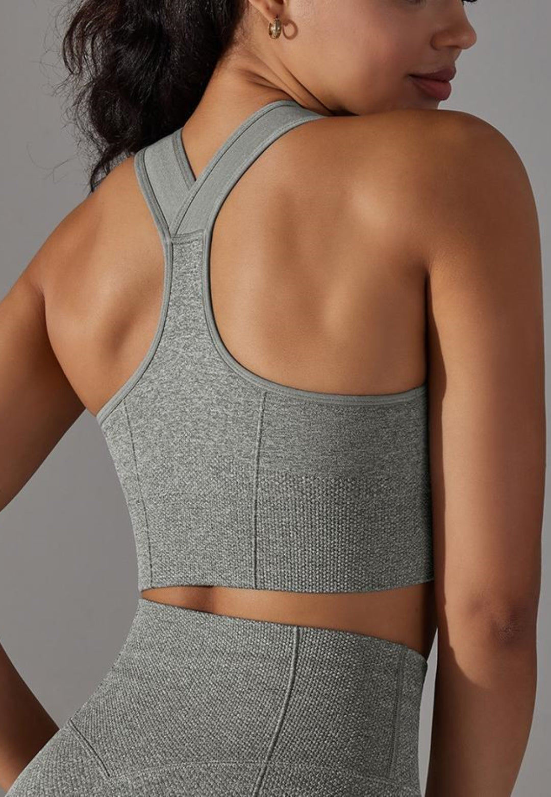 Textured Racerback Sports Bra