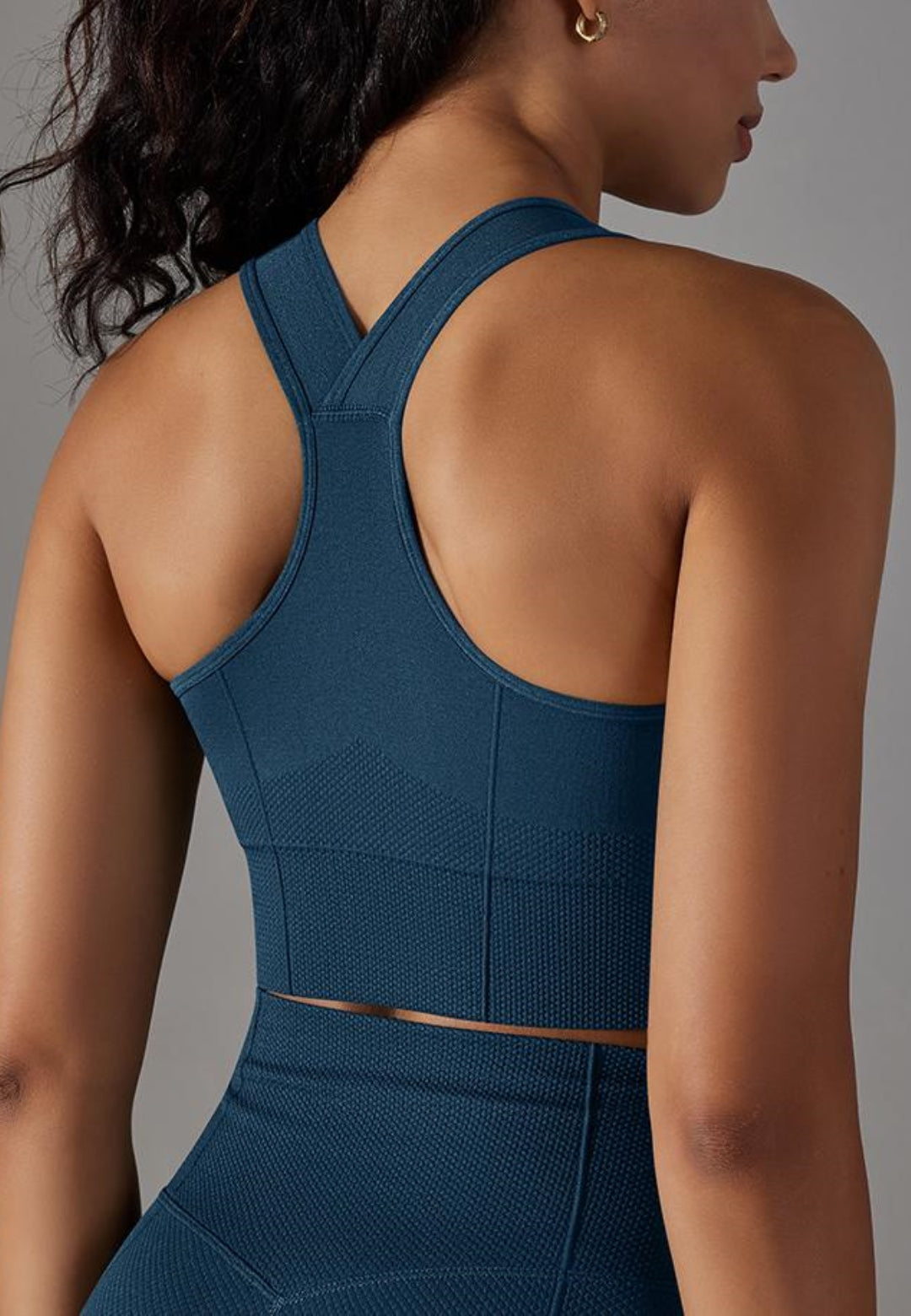 Textured Racerback Sports Bra