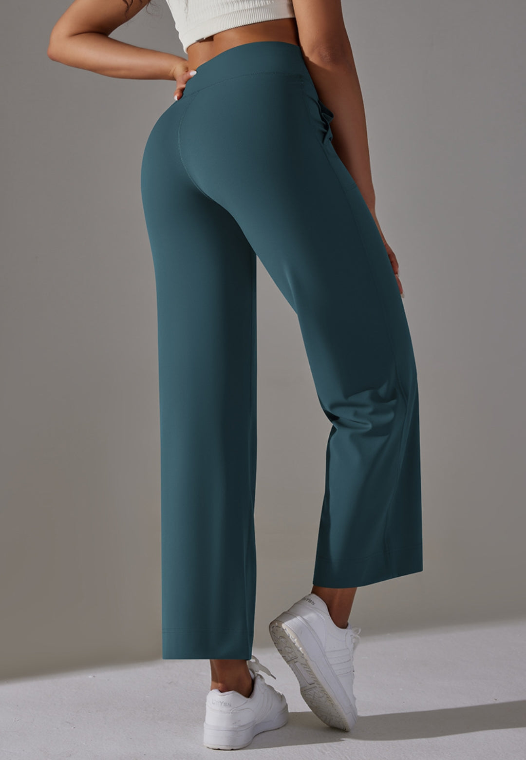 Tie Waist Straight Leg Pants