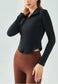 Zip-Up Turtleneck Activewear Top