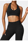 Plunge Halter Neck Sports Bra