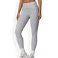 Anna-Kaci Women's High Waist Full Length Leggings with Ribbed Waistband