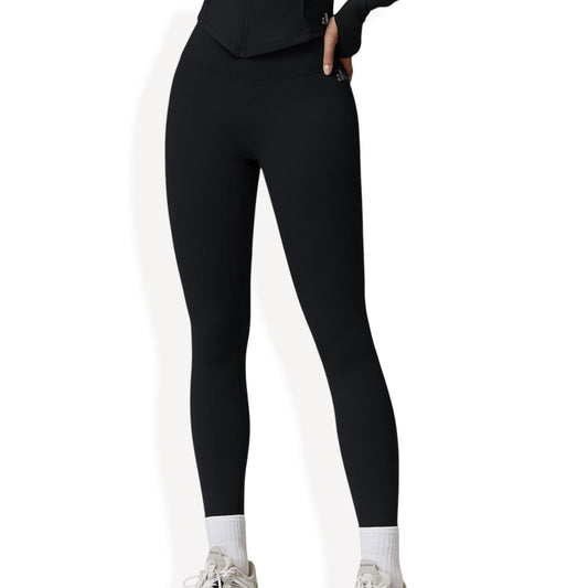Women's High-Waisted Ribbed Fitness Leggings