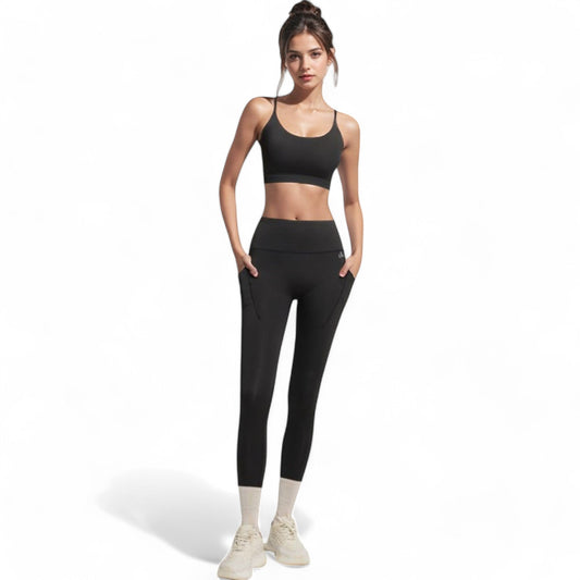 High Waist Active Leggings with Side Pockets