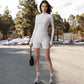 Ribbed Long Sleeve Half-Zip Activewear Top