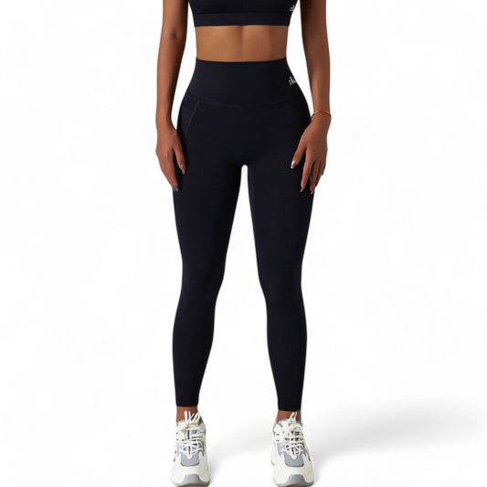 High Waist Seamless Leggings with Contoured Panels for Comfortable Stretch Fit