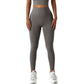 High Waist Seamless Leggings with Contoured Panels for Comfortable Stretch Fit
