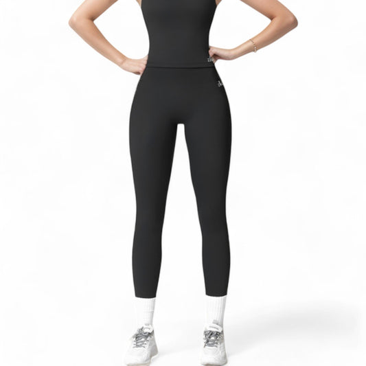 High Waist Seamless Active Leggings with Elastic Waistband and Comfortable Stretch Fabric