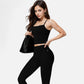 Active Women's Fitted Square Neck Tank Top with Spaghetti Straps