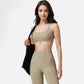 Active Women's Seamless Sports Bra with Scoop Neck and Thin Fixed Straps