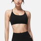 Active Women's Seamless Sports Bra with Scoop Neck and Thin Fixed Straps