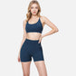 Active Women's Seamless Sports Bra with Scoop Neck and Thin Fixed Straps
