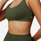 Active Women's Seamless Sports Bra with Scoop Neck and Thin Fixed Straps